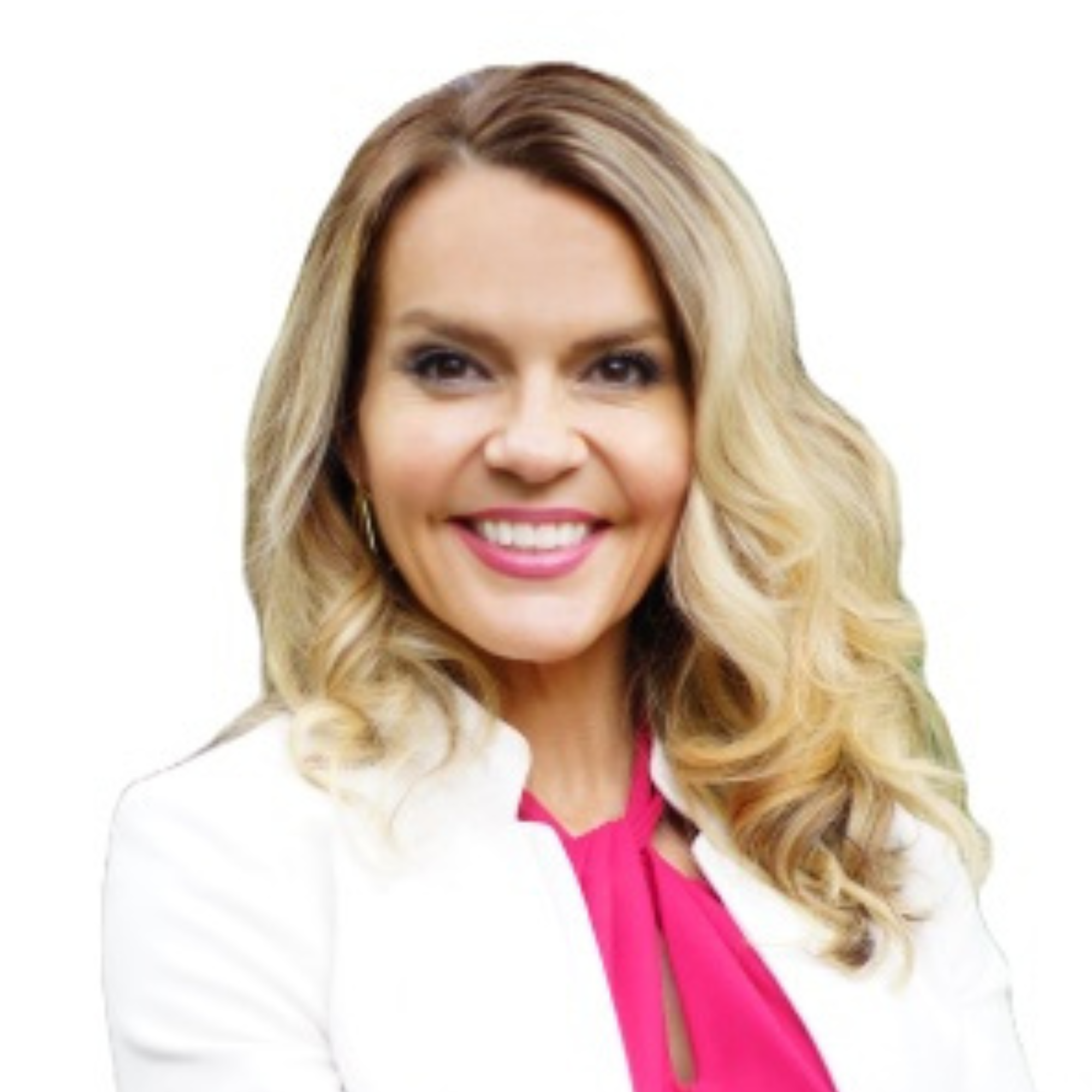 Headshot of Stephanie Gularte, a woman with brown hair wearing a blue sleeveless top