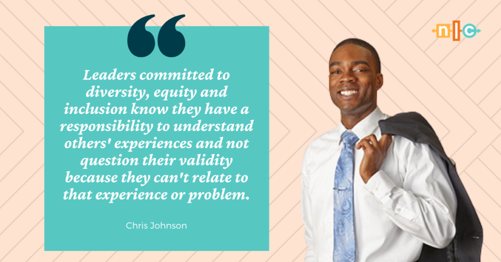 Chris Johnson discusses inclusive leadership on the Nonprofit Leadership Center blog