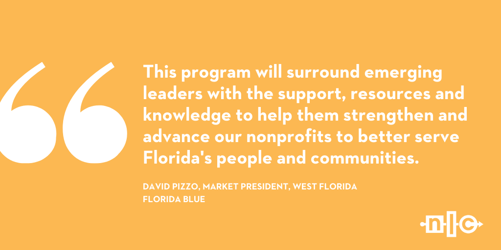 David Pizzo acknowledges the strength and support the NLC Certificate in Leadership will bring to Tampa Bay's nonprofit sector
