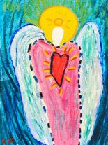 Holiday greeting card featuring an angel from MacDonald Training Center