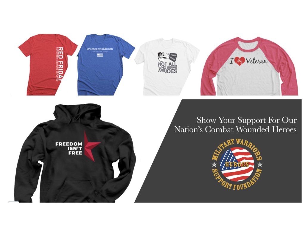 T-shirts and tops to show your support for our nation's combat-wounded veterans